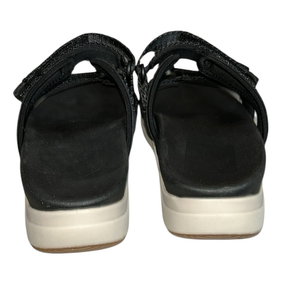 Abeo Jewel Black Nylon and Leather Adjustable Slides with Orthotic Insole Size 9 - Picture 5 of 11